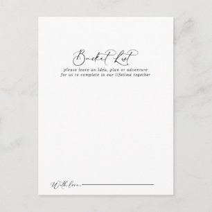 牧歌的な書結婚道のバケットリストカード ポストカード