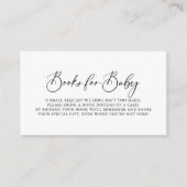 牧歌的な書道赤ちゃんシャワー本のリクエスト エンクロージャーカード (正面)