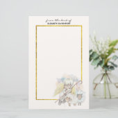 牧歌的な羊飼い天使と羊 便箋 (スタンド正面)