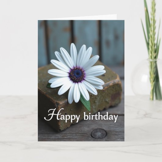 牧歌的な花の誕生日カード カード (正面)
