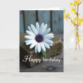 牧歌的な花の誕生日カード カード (黄色い花)