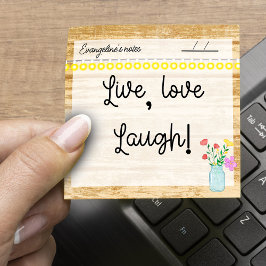 牧歌的な農家、ランプと花3" x "3 ポストイット