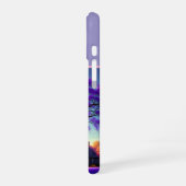 **"牧歌的な静けさ：紫のジャカランダの抱擁" iPhone 16ケース (左側面)