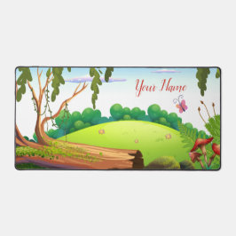 牧歌的な風景の平和な花の穏やかな デスクマット