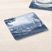 牧歌的なToile -橋 スクエアペーパーコースター (アングル)