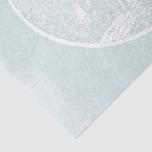 牧歌的シーンカップル森ヴィンテージフランスのティール(緑がかった色) 薄葉紙 (詳細)