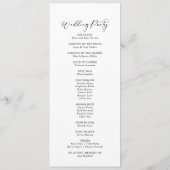 牧歌的スタイリッシュな書結婚道 プログラム (裏面)