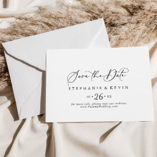 牧歌的スタイリッシュ書の横書結婚き セーブザデート