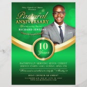 牧歌記念日グリーン&金ゴールド教会イベント チラシ (正面)