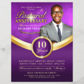 牧歌記念日パープル&金ゴールド教会イベント チラシ (正面)