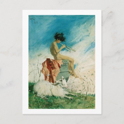 牧歌1868年(w/c紙で) ポストカード (正面)