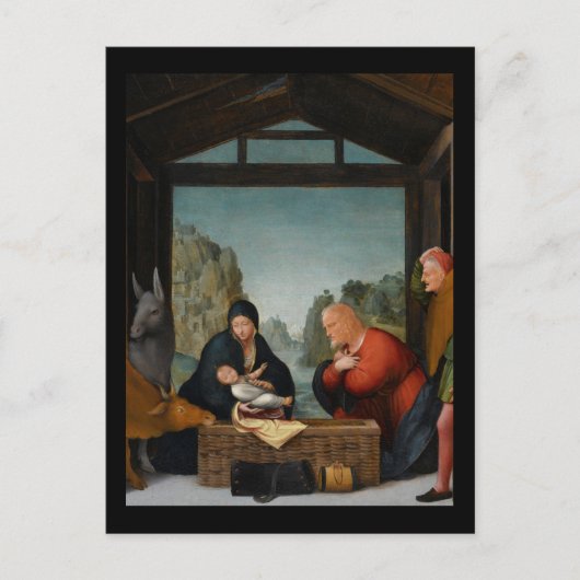 牧民の牧民が羊飼いを守る ポストカード (正面)