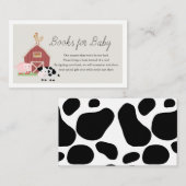 牧畜納屋周囲の庭ベージュブックス赤ちゃんシャワー エンクロージャーカード (正面/裏面)