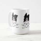 牧羊犬と羊 コーヒーマグカップ (正面左)