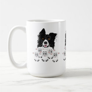 牧羊犬と羊 コーヒーマグカップ