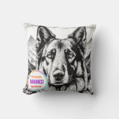 牧羊犬のパターン クッション (正面)