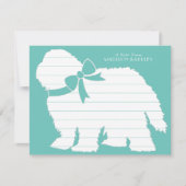 牧羊犬の子犬の古い英語の羊の犬 サンキューカード (正面)