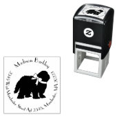 牧羊犬の子犬の古い英語の羊の犬 セルフインキングスタンプ (インサイチュ)