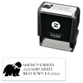 牧羊犬の子犬の古い英語の羊の犬 セルフインキングスタンプ (インサイチュ)