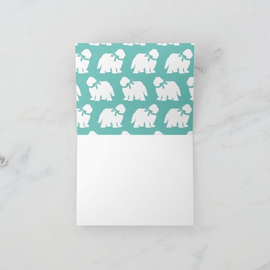 牧羊犬の子犬の古い英語の羊の犬 ノートカード (内部)