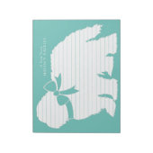 牧羊犬の子犬の古い英語の羊の犬 ノートパッド (回転)