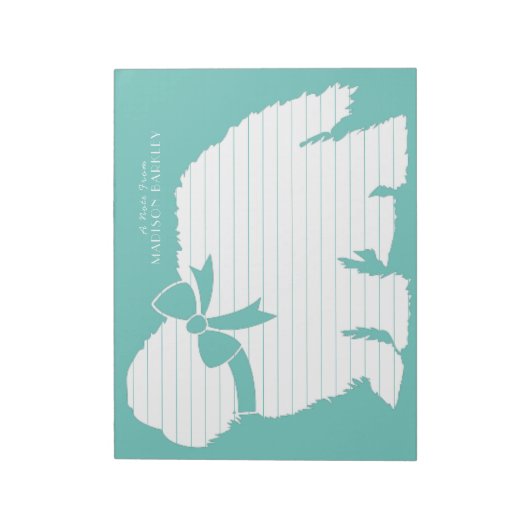 牧羊犬の子犬の古い英語の羊の犬 ノートパッド (回転)