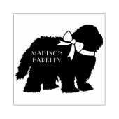 牧羊犬の子犬の古い英語の羊の犬 ラバースタンプ (インプリント)