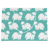 牧羊犬の子犬の古い英語の羊の犬 ラージペーパーバッグ (正面)