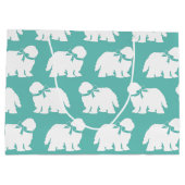 牧羊犬の子犬の古い英語の羊の犬 ラージペーパーバッグ (裏面)