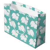 牧羊犬の子犬の古い英語の羊の犬 ラージペーパーバッグ (裏面アングル)