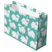 牧羊犬の子犬の古い英語の羊の犬 ラージペーパーバッグ (正面アングル)