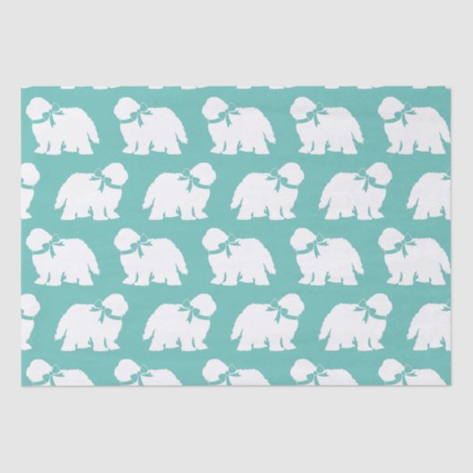 牧羊犬の子犬の古い英語の羊の犬 薄葉紙 (正面)