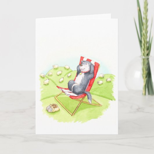 牧羊犬の退職 カード (正面)