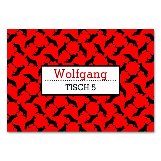 牧羊犬テーブルカード テーブルナンバー (正面)