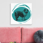 牧羊犬 キャンバスプリント (インサイチュ (リビング))