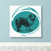 牧羊犬 キャンバスプリント (インサイチュ (ウッドフロア))