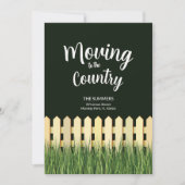 牧草と柵で国に移動 招待状 (正面)