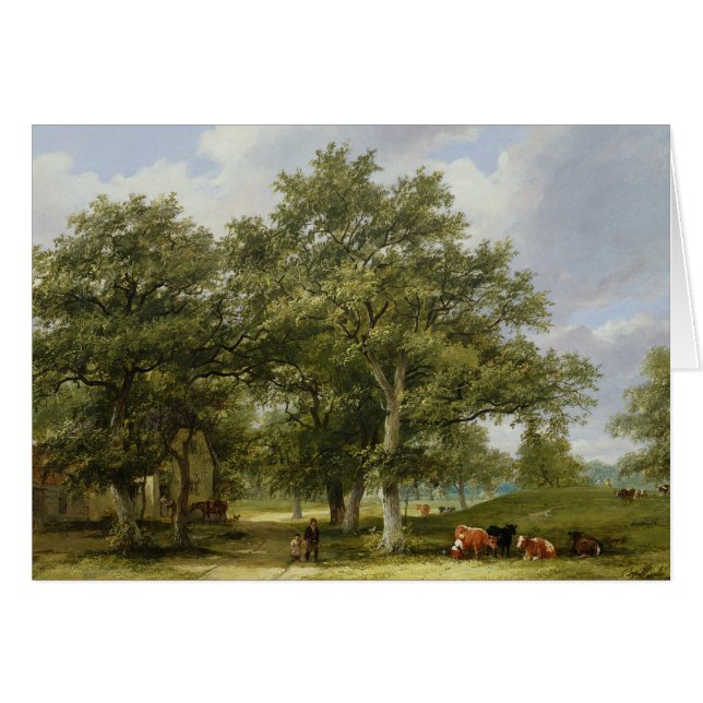 牧草を食べている牛 (正面横)