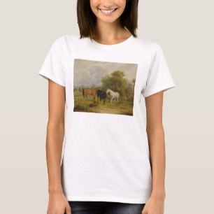 牧草を食べている馬: 分野(油のロバそして子馬 Tシャツ
