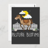 牧草ベッドタイムキッズグッドナイトホースファーム動物 ポストカード (正面/裏面)