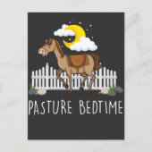 牧草ベッドタイムキッズグッドナイトホースファーム動物 ポストカード (正面)