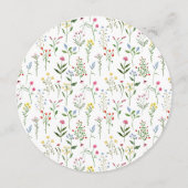 牧草地お洒落ワイルドフラワーラウンドメニューカードプレート メニュー (裏面)