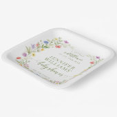 牧草地お洒落野草花boho赤ちゃん女の子シャワー ペーパープレート (傾斜あり)