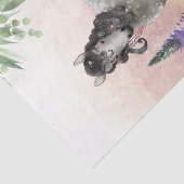 牧草地かわいらしと花のリンゴ灰色の馬 薄葉紙 (詳細)