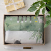 牧草地かわいらしと花のリンゴ灰色の馬 薄葉紙 (ギフト)