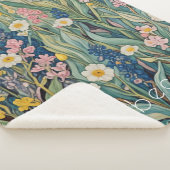 牧草地ささやき：パステルワイルドフラワー シェルパブランケット (3/4)