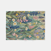 牧草地ささやき：パステルワイルドフラワー フリースブランケット (正面(横))