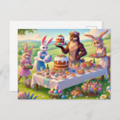 牧草地でのイースターフェスティバル シーズンポストカード (正面/裏面)