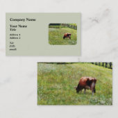 牧草地での牛の放牧 名刺 (正面/裏面)