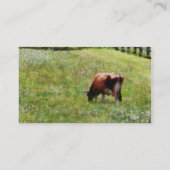 牧草地での牛の放牧 名刺 (裏面)